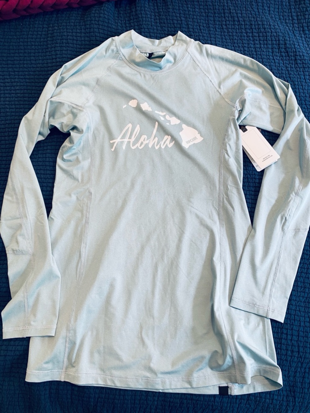 Rip Curl Light Blur/ Seafoam Aloha Long Sleeve Rash Guard